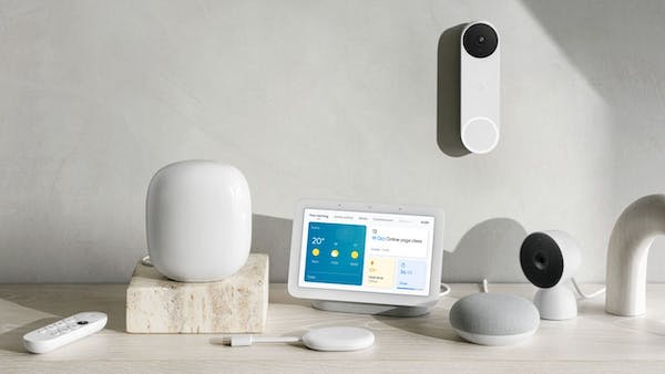 Alla nya prylar i Google Nest-serien. Foto: Google