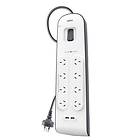 Belkin 8-Way (4+4) 2xUSB Switch 2m