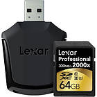 Lexar Professional SDXC Class 10 UHS-II U3 2000x 64GB