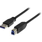 Deltaco USB A - USB B 3.0 2m