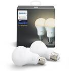 Philips Hue White 806lm 2700K E27 9W 2-pack (Dimbar)