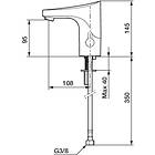 FM Mattsson 9000E Tronic Tvättställsblandare 16410000 (Krom)