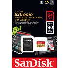 SanDisk Extreme microSDXC Class 10 UHS-I U3 V30 90/60MB/s 64GB