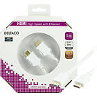 Deltaco 18,6Gbps HDMI - HDMI High Speed with Ethernet 1m