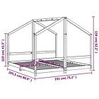 vidaXL Sängram för barnsäng vit 2x(90x200) cm massiv furu