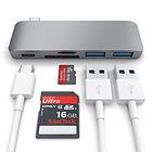 Satechi USB-C Card Reader for microSD/SD With USB+USB-C Hub