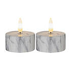 Star Trading Värmeljus Flamme Marble LED 2-pack