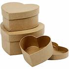 Creativ Company Pappaskar hjärta Hearts Boxes Papier-mache 3pcs. 263760