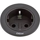 EVOline ONE 1 X STIKKONTAKT SVART