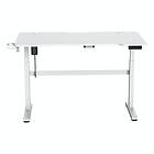 Deltaco Gamingbord Elektriskt WHITE LINE WT95 Electric Gaming Desk, Motorized, 140x75cm, w GAM-140-W