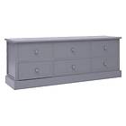 vidaXL TV Cabinet Dark Grey 108x30x40 cm Solid Wood Paulownia