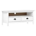 vidaXL TV Cabinet Hill White 110x40x47 cm Solid Pine Wood 288924