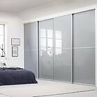 Elfa Skjutdörr Vista Duo Trämelamin/Glas. Profil: Vit 8400VistaDuo334