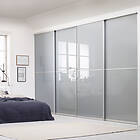 Elfa Skjutdörr Vista Duo Trämelamin/Glas. Profil: Vit 8400VistaDuo331