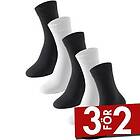 Schiesser Strumpor 5P Women Socks Sort/Vit Strl 39/42 Dam