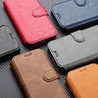 Boom iPhone 14 Plånboksfodral Calfskin Röd