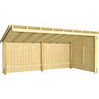 Plus Storage Shed Nordic Multi väggmodell 9.5m² öppen