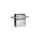 VonHaus Von Haus 6+1 Burner Gas BBQ Stainless Steel Portable Barbecue with Cast Iron Grill for Outdoor Entertaining Warming Rack, Thermomete