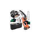 Bravolu Mini Chainsaw 21V 6" Cordless Electric OneHanded Portable Battery with 2 15AH Batteries and Chains Suitable for Pruning