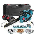 Unbranded 12 INCH 588VF Electric Chainsaw Cordless 2 Battery HighPowerful Motor Garden Woodworking Cuttin