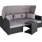 TecTake Rattan garden furniture lounge set San Marino black