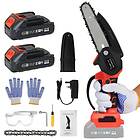 PULUOMIS 6'' Mini Cordless Chainsaw Electric One-Hand Saw Wood Cutter with 2 Batteries Puluomis
