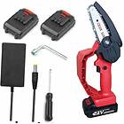 TUMALAGIA Mini Chainsaw 4 Inch Cordless Electric Protable Pruning Saw 24V Rechargeable Woodworking Saws One Hand Shears for Garden
