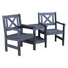 Baltic Garden Bänk Europe EUROPE Love-seat, Svarte 500195-9