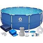 Jilong 305x76cm rack-mounted garden pool with pump cover