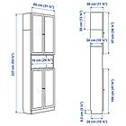 IKEA BILLY / OXBERG Bokhylla m dörrar/påbygggnadsdel 80x30x237 cm