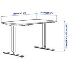 IKEA TROTTEN Skrivbord sitt/stå 120x70 cm