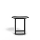 New Works Florence sidobord black marquina marble, o50 cm, svart stativ
