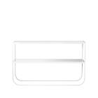 Asplund Tati console sidobord marmor vit, vitt stativ, 120