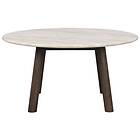Rowico Home Taransay Soffbord Ø90 cm Beige Travertin/Brun Ek