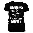 Chuck Norris I Blow Terrorists Away Girly Tee T-Shirt (Dam)