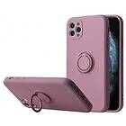 Vennus iPhone 13 Pro Max Skal Silikon Lila Stativ och Ringfinger Funktion