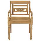 vidaXL Bataviastolar 8 st massiv teak 3073294