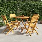 vidaXL Matgrupp för trädgården 5 delar massiv teak 3155029