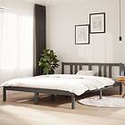vidaXL Bed Frame grå massivt trä 150x200 cm 814891