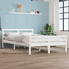 vidaXL Bed Frame vit massivt trä 150x200 cm 814825