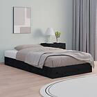 vidaXL Bed Frame svart 75x190 cm 2FT6 massiv trä 820700