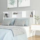 vidaXL Sängynpääty med förvaring vit högglans 160x19x103,5 cm 811877