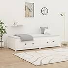vidaXL Dagbädd vit 90x200 cm massiv furu 821590
