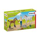 Schleich Farm World Veterinär som besöker sto och föl Action-figur