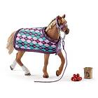 Schleich Horse Club Engelskat fullblod med filt Action-figur