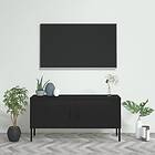 vidaXL TV Stand svart 105x35x50 cm stål 336232