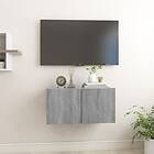vidaXL Hängande tv-skåp grå sonoma 60x30x30 cm konstruerat trä 815870