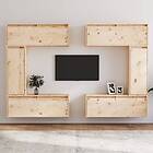 vidaXL TV Stand 6 delar massiv furu 3100199