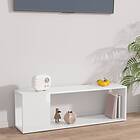 vidaXL TV Stand white high gloss 100x24x32 cm constructed wood 809167