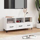 vidaXL TV Stand vit 102x35x50 cm konstruerat trä 812609